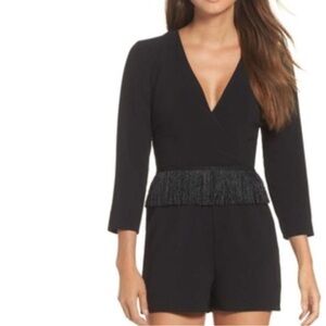NWT - ALI & JAY Black Fringe Accent Romper